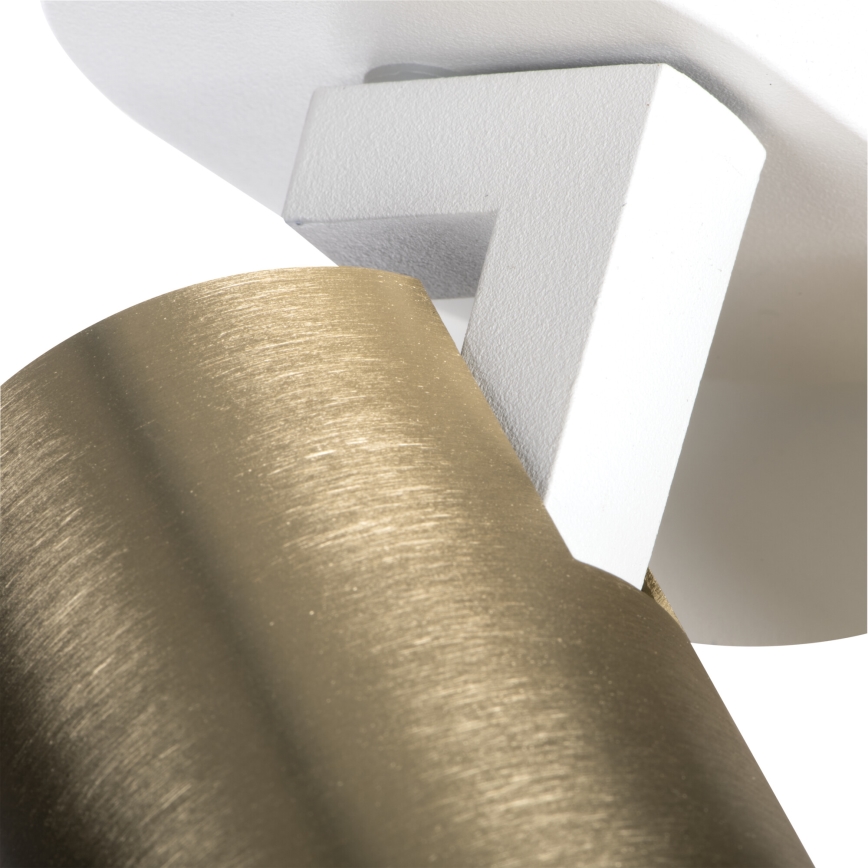 Точковий світильник LAURIN 2xGU10/10W/230V латунь/білий