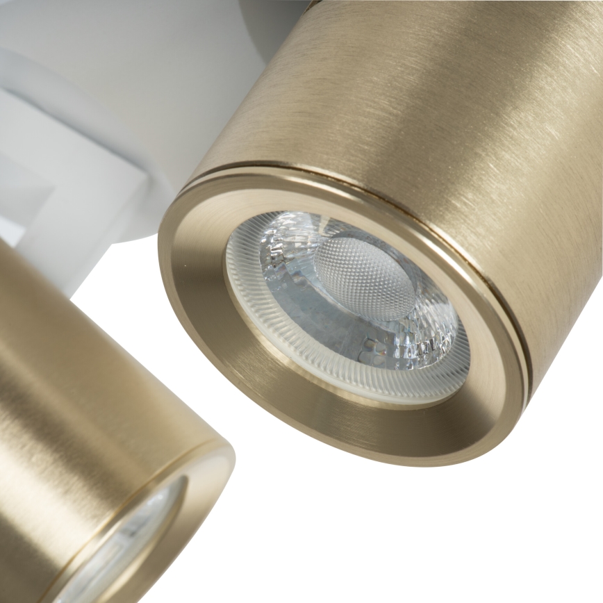 Точковий світильник LAURIN 3xGU10/10W/230V латунь/білий