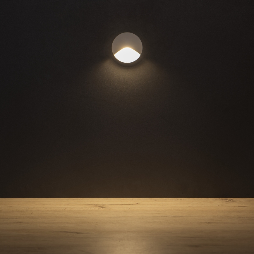 LED сходовий світильник EXIN LED/2,5W/230V 3000K IP65 білий круглий