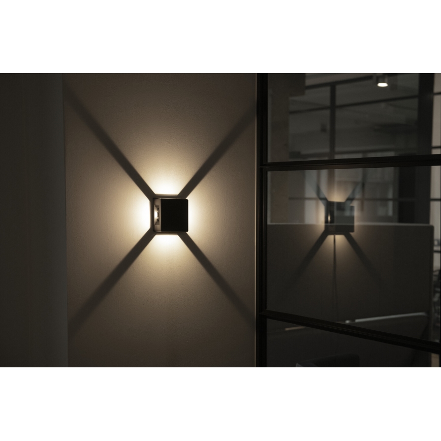 Уличный настенный светильник REFAZI LED/6W/230V IP54 черный
