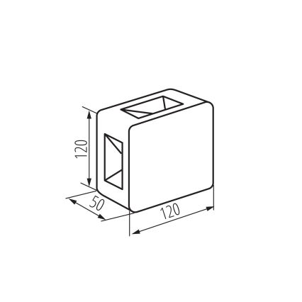 Уличный настенный светильник REFAZI LED/6W/230V IP54 черный