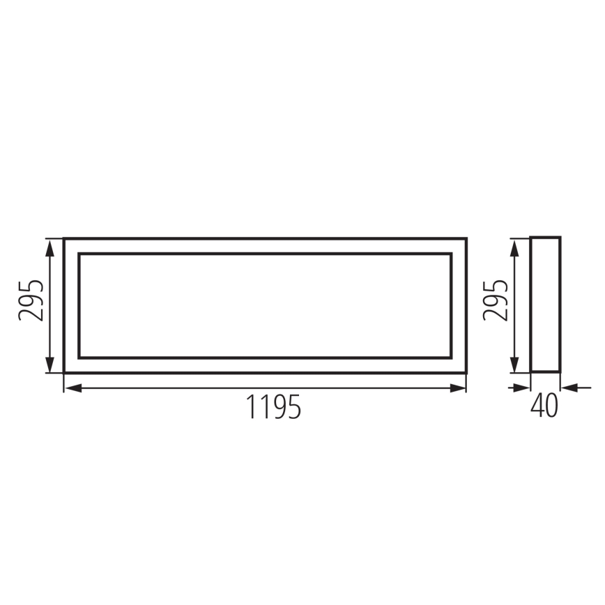 Накладна LED-панель BLINGO UAIO LED/40W/230V 3000/4000/6500K 120x30 см CRI 90 UGR19