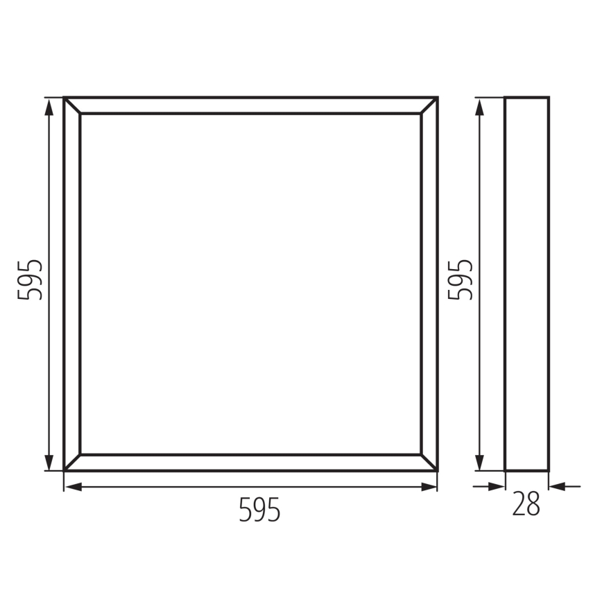 LED-панель для підвісної стелі BLINGO AIO LED/38W/230V 3000/4000/6500K 60x60 cm CRI 90