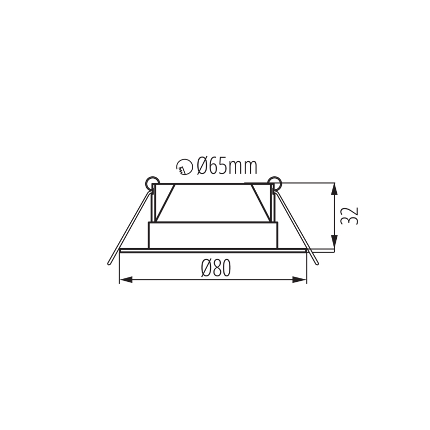 LED вбудований стельовий світильник FIZU LED/4W/230V 3000/4000/6500K білий