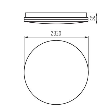 LED стельовий світильник для ванної кімнати ENELO LED/17W/230V діам. 32 см IP44