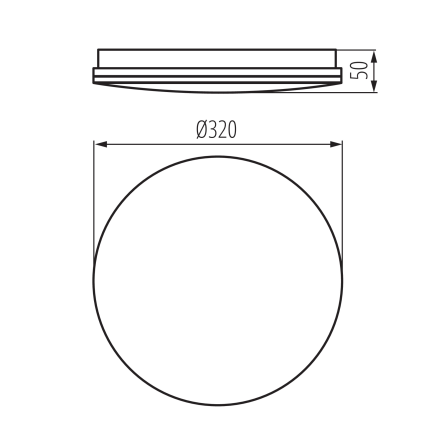 LED стельовий світильник для ванної кімнати ENELO LED/17W/230V діам. 32 см IP44