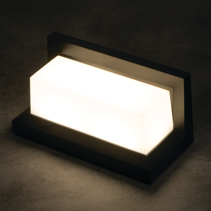 LED Уличный настенный светильник LERTO LED/12W/230V IP54 чёрный