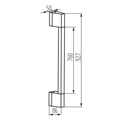 LED уличный настенный светильник YALTE LED/8,5W/230V 3000/4000/6500K 93 cm IP54 чёрный