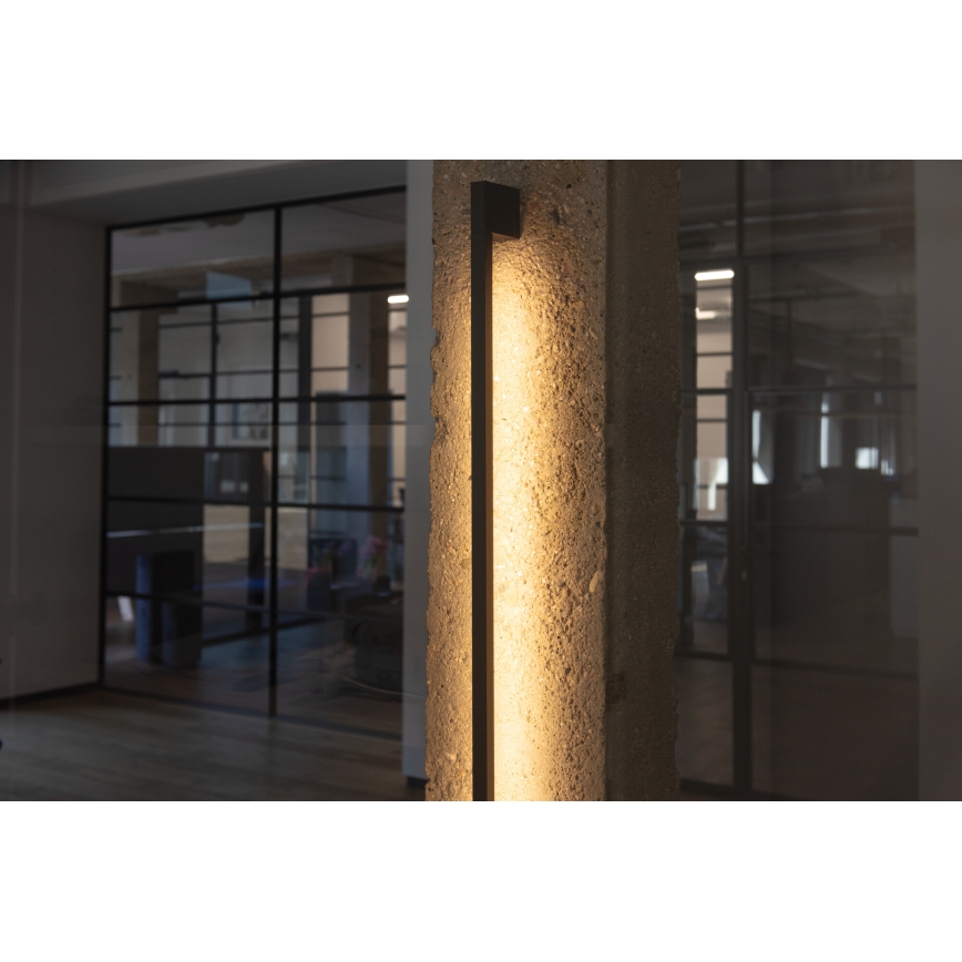 LED наружный настенный светильник YALTE LED/12W/230V 3000/4000/6500K 123 cm IP54 черный
