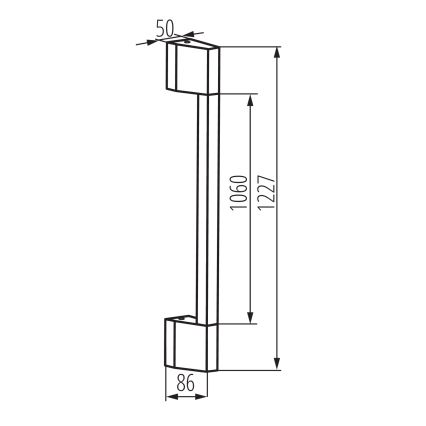 LED наружный настенный светильник YALTE LED/12W/230V 3000/4000/6500K 123 cm IP54 черный