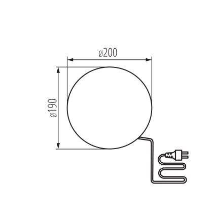 Зовнішня лампа STONO 1xE27/15W/230V, діаметр 20 см, IP65, бежевого кольору