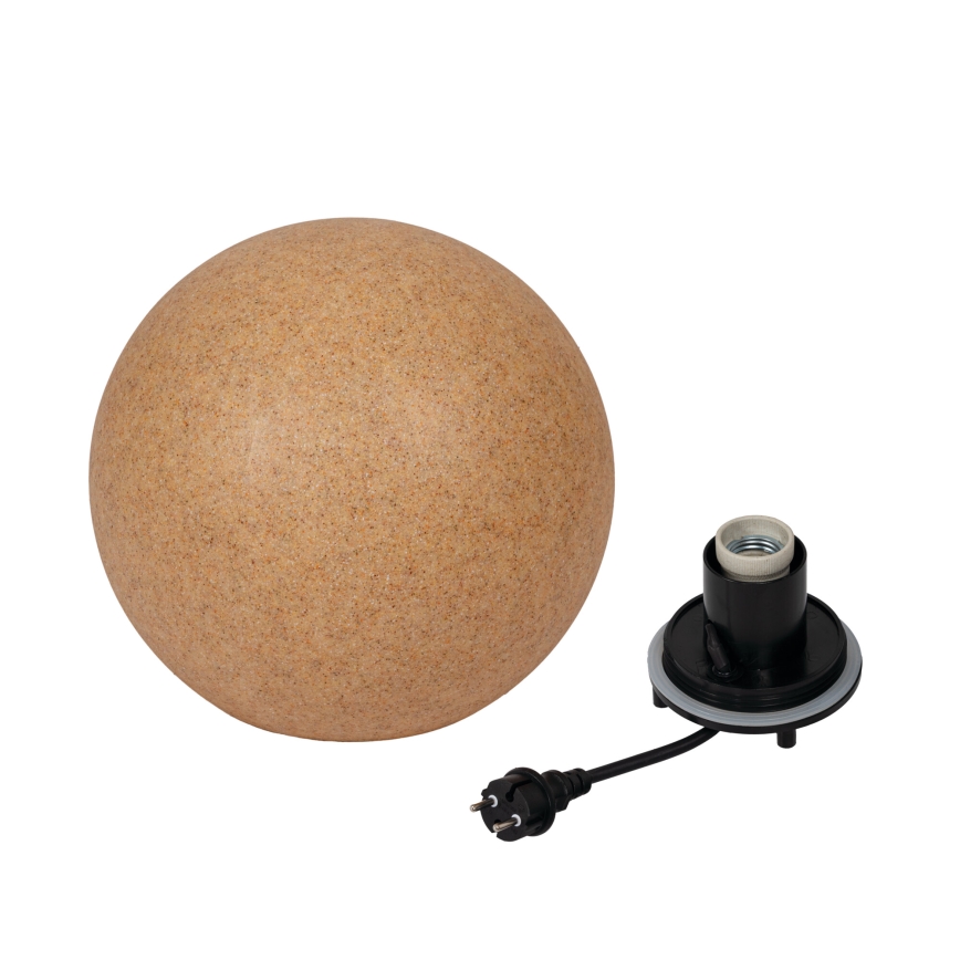 Зовнішній світильник STONO, 1xE27/20W/230V, діаметром 30 см, IP65, бежевий