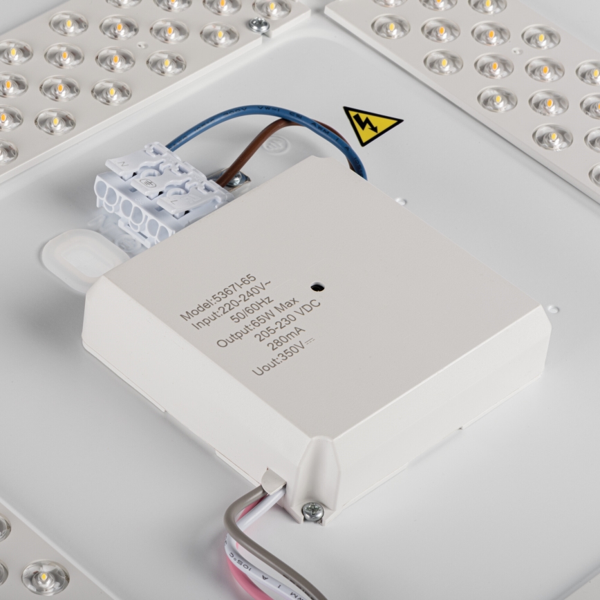 Диммируемый потолочный светильник LIXAN LED/65W/230V 3000-6500K диам. 48,6 см белый/черный + пульт ДУ