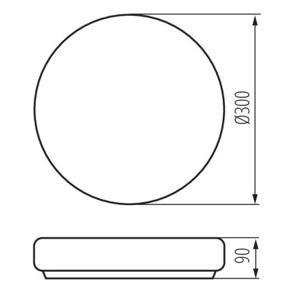 Потолочный светильник для ванной комнаты PERAZ 1xE27/60W/230V ⌀ 30 см IP44