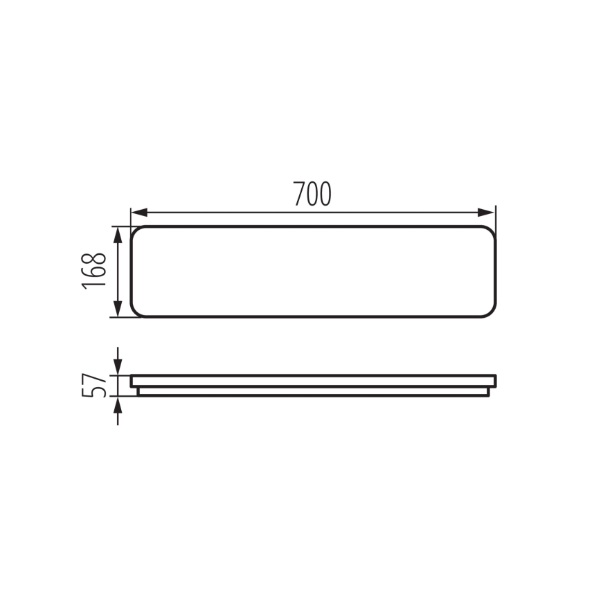Стельовий LED світильник LINCEA LED/15/20/24W/230V 3000/4000/6500K IK08 IP40