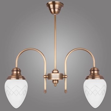 Kemar RI/2/M - Люстра на штанзі RINAMA 2xE27/60W/230V латунь