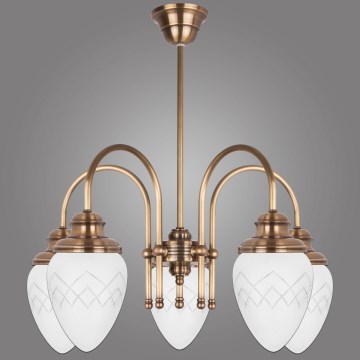 Kemar RI/5/M - Люстра на штанге RINAMA 5xE27/60W/230V латунь