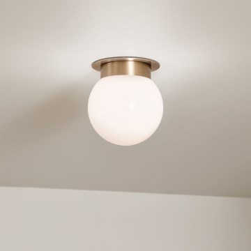 Kichler KL-ALBERS-F-G-CPZ — потолочный светильник ALBERS, 1xE27/40W/230V, диаметр 20,3 см, золотой