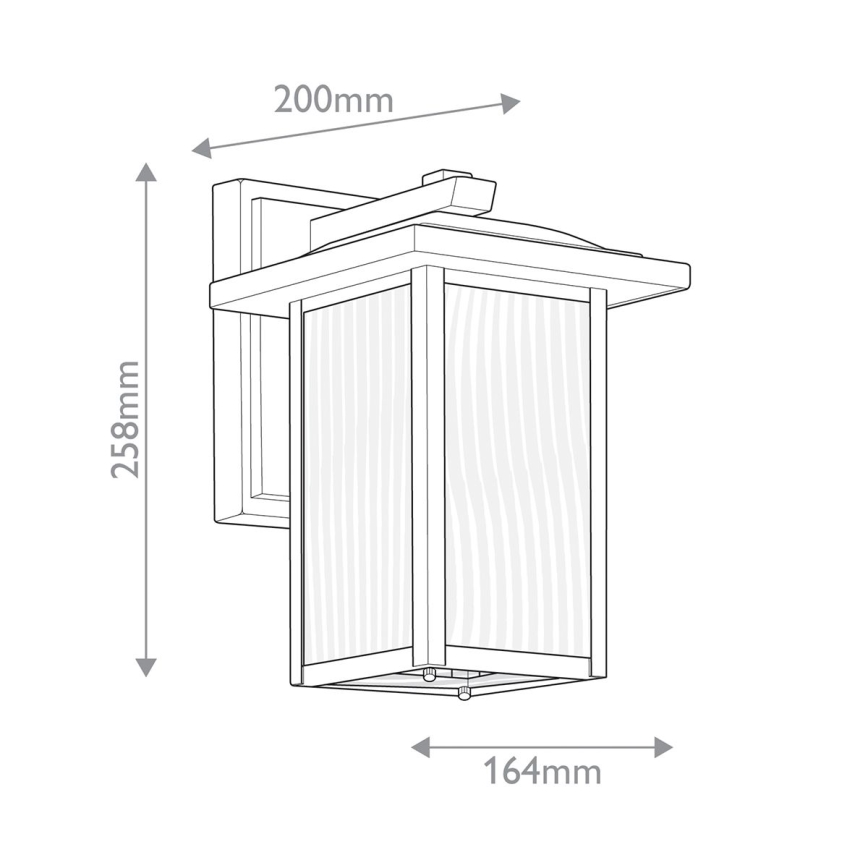 Kichler - Уличный настенный светильник CAPPANNA 1xE27/60W/230V IP44 черный