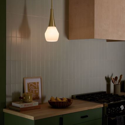 Kichler - Люстра на штанге DEELA 1xE27/60W/230V диаметр 17,8 см латунь