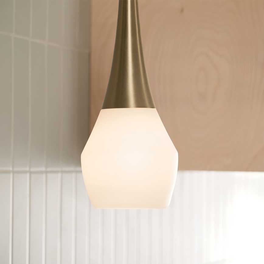 Kichler - Люстра на штанге DEELA 1xE27/60W/230V диаметр 17,8 см латунь