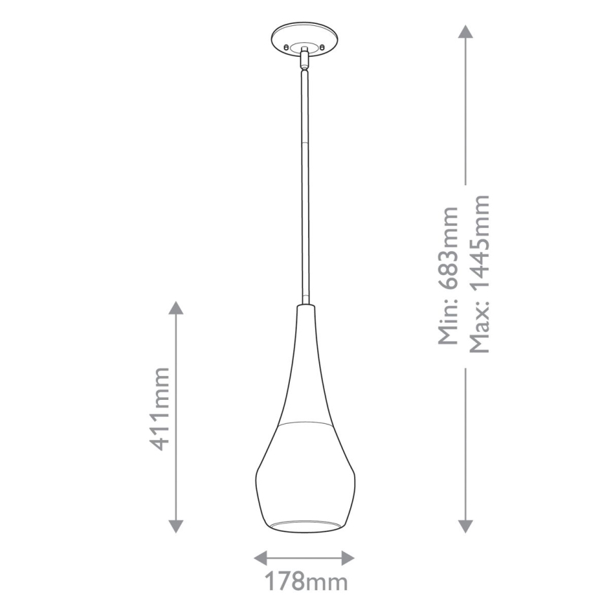 Kichler - Люстра на штанге DEELA 1xE27/60W/230V диаметр 17,8 см латунь