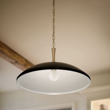 Kichler - Люстра на цепи DELAROSA 1xE27/60W/230V черный/латунь