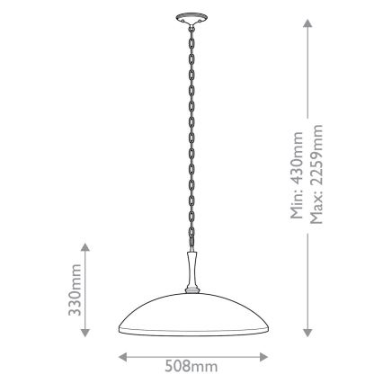 Kichler - Люстра на цепи DELAROSA 1xE27/60W/230V белый/латунь