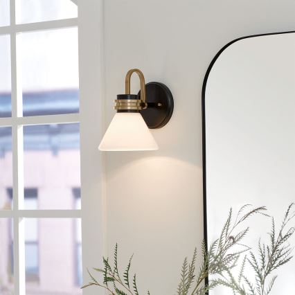 Kichler - Светодиодный настенный светильник для ванной FARUM 1xG9/3W/230V IP44 черный/латунь