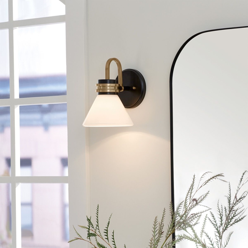 Kichler - Светодиодный настенный светильник для ванной FARUM 1xG9/3W/230V IP44 черный/латунь
