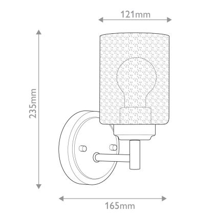 Kichler - Настенная лампа WINSLOW 1xE27/60W/230V латунь