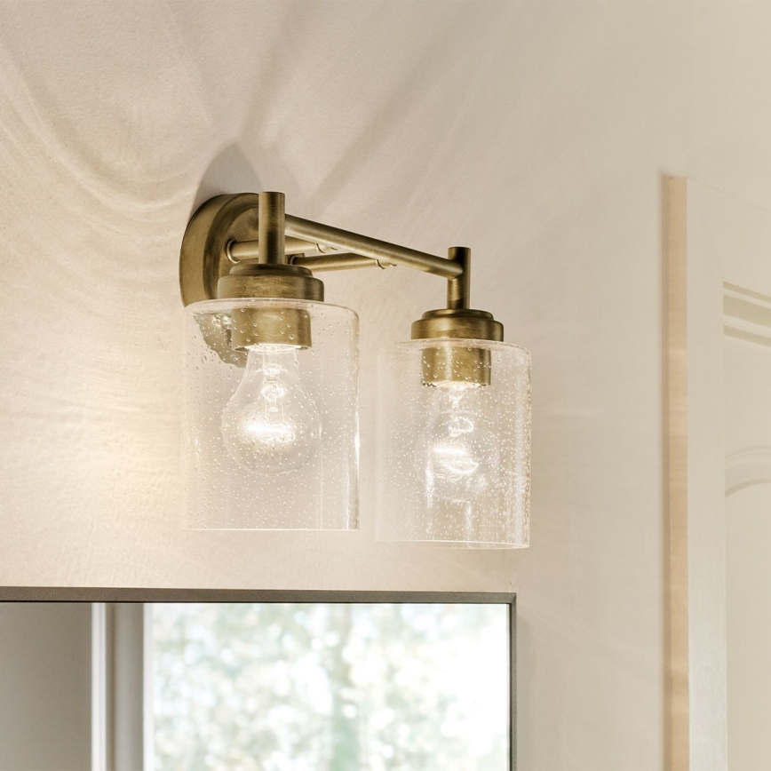 Kichler - Настенная лампа WINSLOW 2xE27/60W/230V латунь