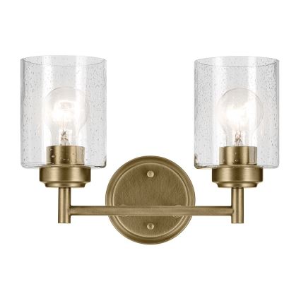 Kichler - Настенная лампа WINSLOW 2xE27/60W/230V латунь