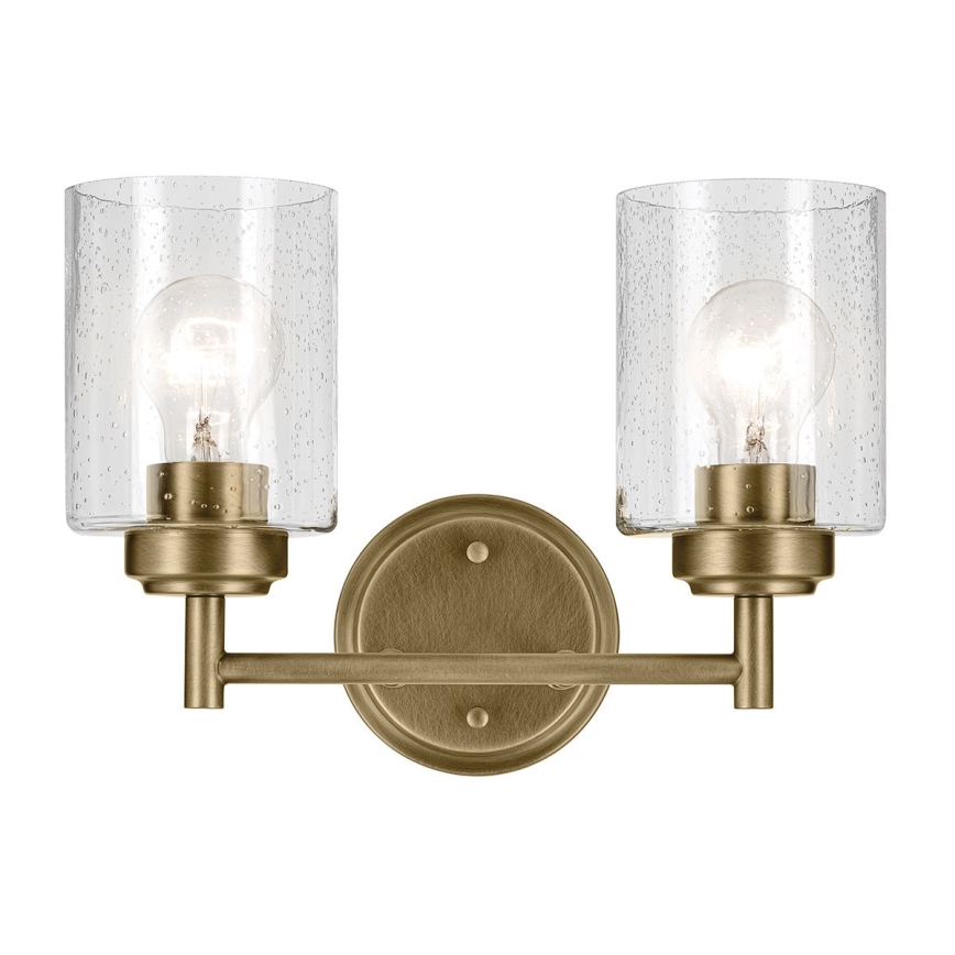 Kichler - Настенная лампа WINSLOW 2xE27/60W/230V латунь