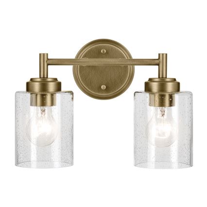 Kichler - Настенная лампа WINSLOW 2xE27/60W/230V латунь