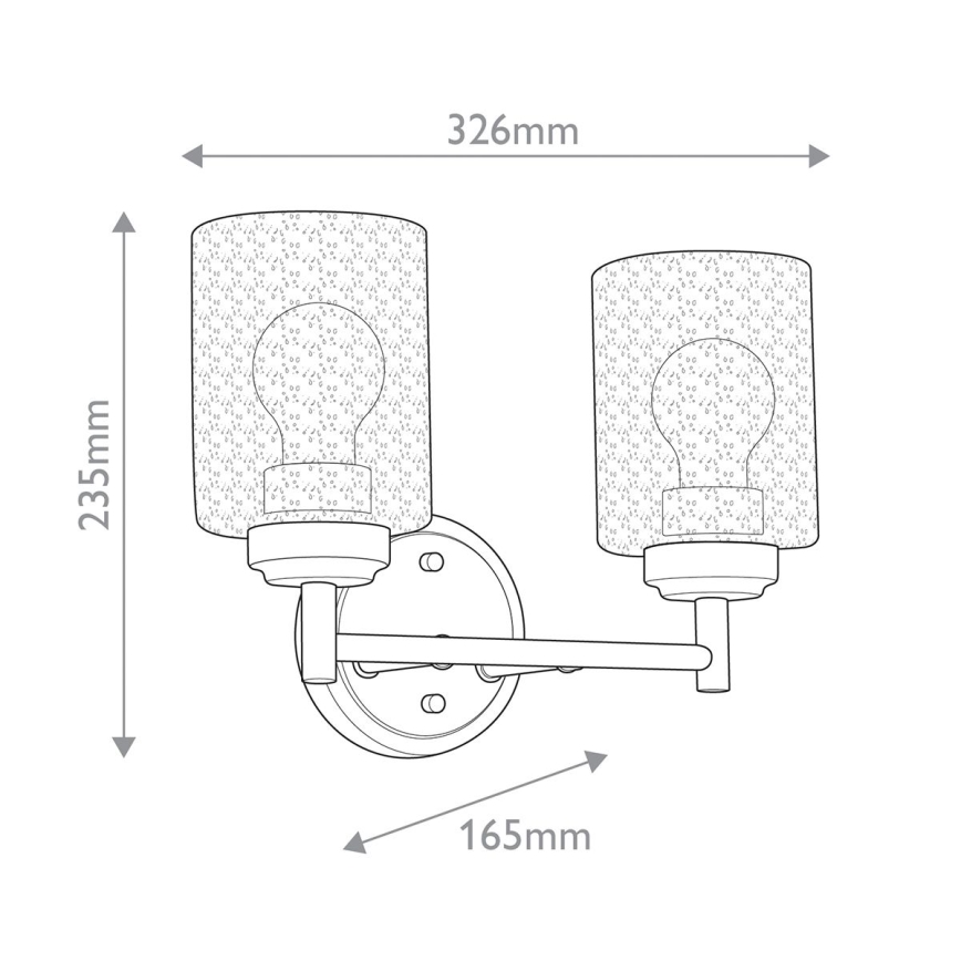Kichler - Настенная лампа WINSLOW 2xE27/60W/230V латунь