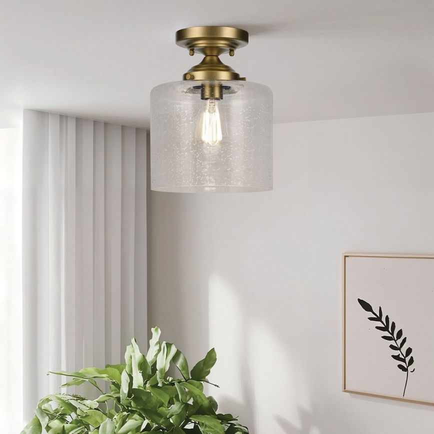 Kichler - Потолочный светильник WINSLOW 1xE27/60W/230V диаметр 21,6 см латунь