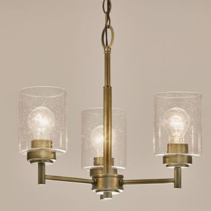 Kichler - Люстра на ланцюгу WINSLOW 3xE27/60W/230V діаметр 45,8 cm латунний