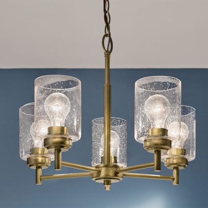 Kichler - Люстра на цепи WINSLOW 5xE27/60W/230V диаметр 50,2 см латунь