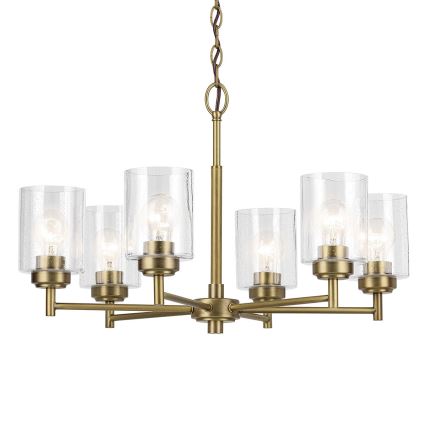 Kichler - Люстра на цепи WINSLOW 6xE27/60W/230V диаметр 66 см латунь