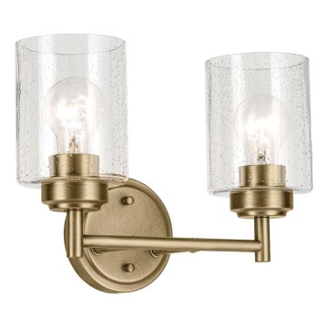 Kichler - Настенная лампа WINSLOW 2xE27/60W/230V латунь