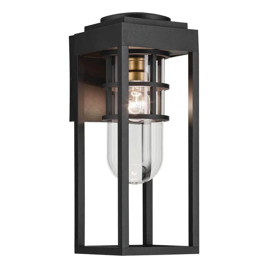 Kichler - Уличный настенный светильник HONE 1xE27/60W/230V IP44 черный