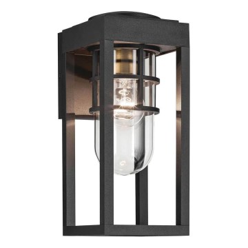 Kichler - Уличный настенный светильник HONE 1xE27/60W/230V IP44 черный