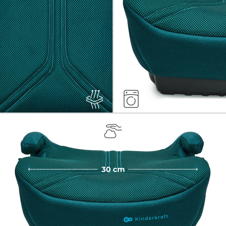 KINDERKRAFT - Автомобільний бустер I-BOOST 2 PRO i-Size 125–150 см бірюзовий