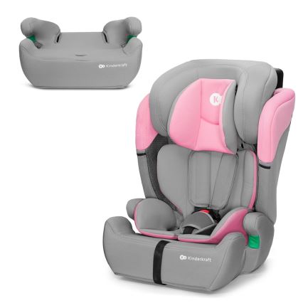 KINDERKRAFT - Автокресло COMFORT UP i-Size (76-150 см) серый/розовый