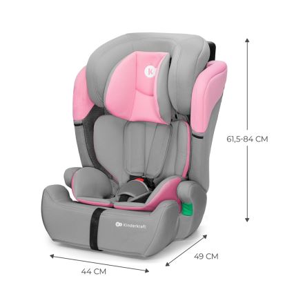 KINDERKRAFT - Автокресло COMFORT UP i-Size (76-150 см) серый/розовый