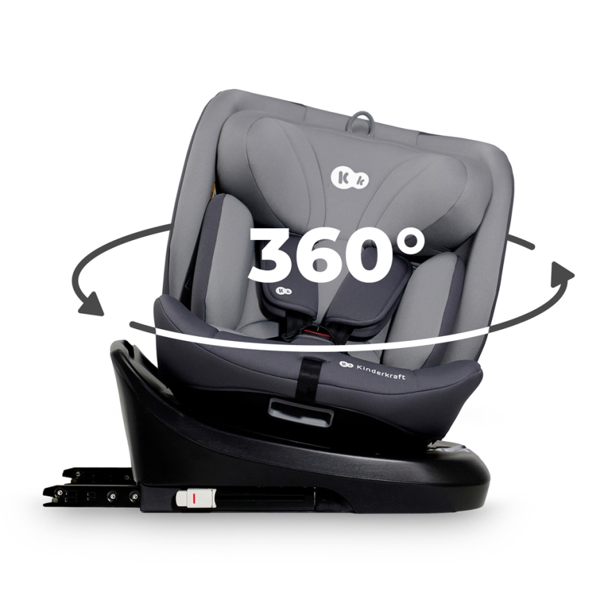 KINDERKRAFT - Автокресло I-GROW i-Size (40-150 см) серый