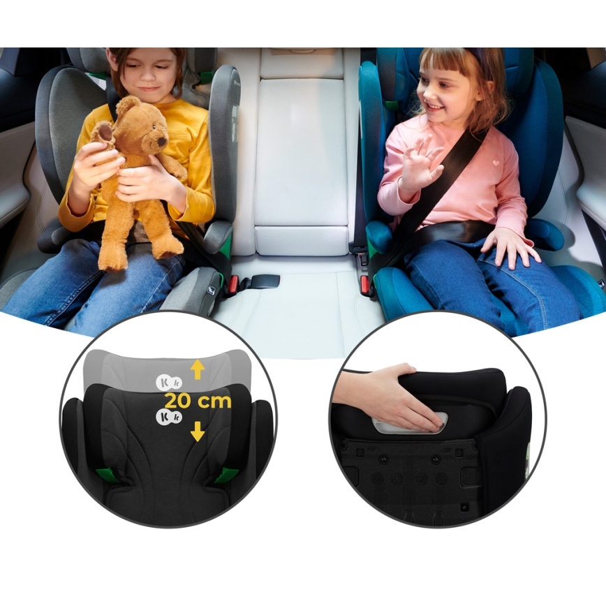 KINDERKRAFT - Автокресло JUNIOR FIX 2 (100-150 см) Graphite черний