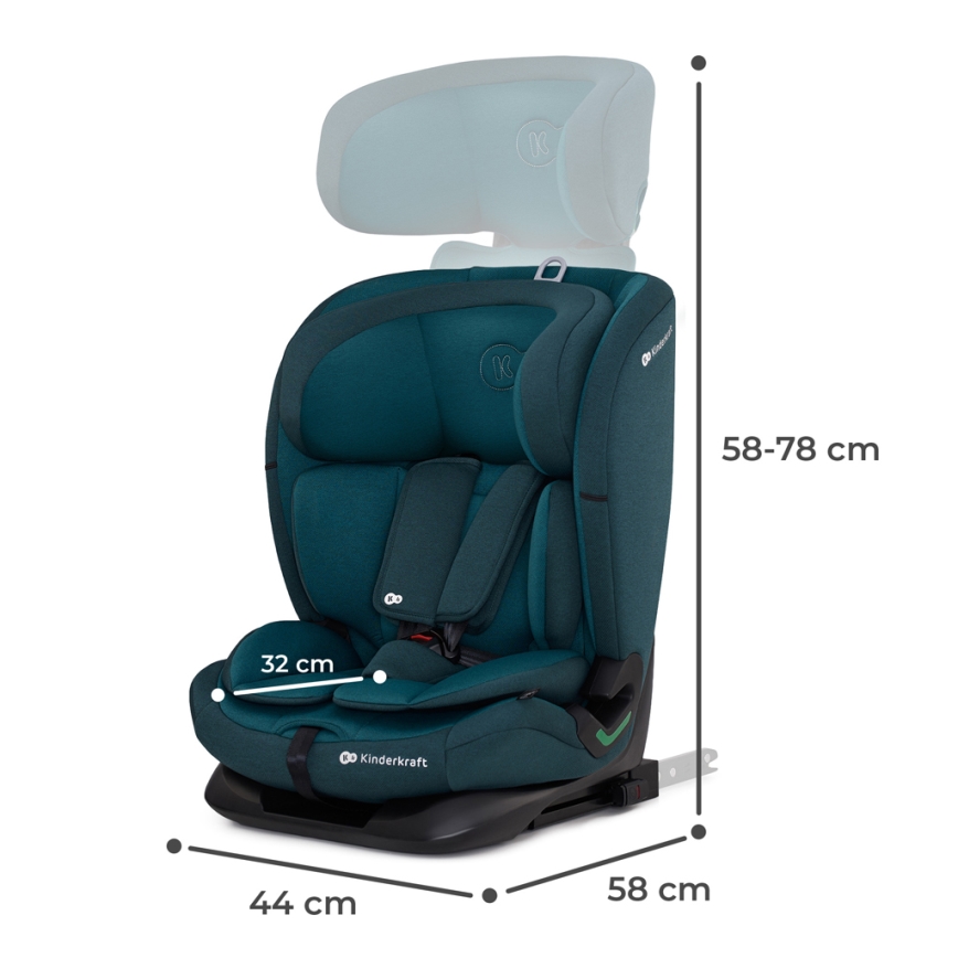KINDERKRAFT - Автокресло ONETO 3 i-Size (76-150 см) + Isofix Harbor синий