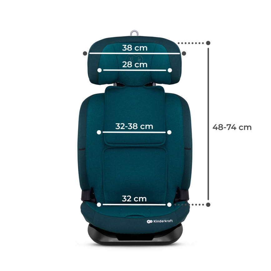 KINDERKRAFT - Автокресло ONETO 3 i-Size (76-150 см) + Isofix Harbor синий